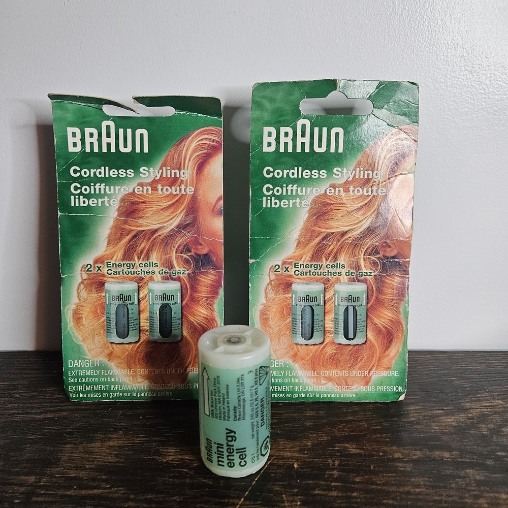 2 X CTS Mini Braun Isobutane Energy Cells, 2 x 12.5ml / 7g For Cordless‎ Stylers